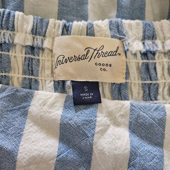 Universal Thread - Blue & White Stripped Sun Dress with Pockets - Picture 3 of 3